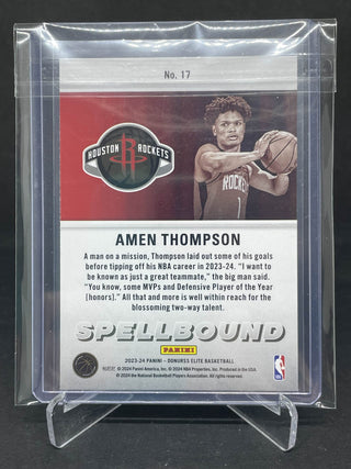 2023-24 Donruss Elite Amen Thompson Spellbound "M" Rookie - No. 17