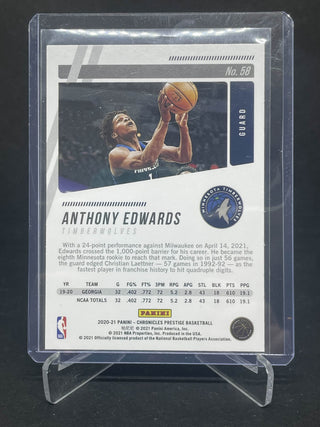 2020-21 Chronicles Prestige Anthony Edwards RC #58