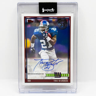 2026 Topps Flagship Tiki Barber Topps 35th Anniversary Auto #91AC-TBA