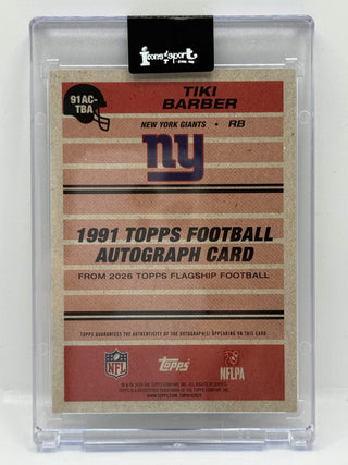 2026 Topps Flagship Tiki Barber Topps 35th Anniversary Auto #91AC-TBA
