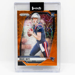 2024 Panini Prizm Drake Maye Orange Lazer Rookie - No. 329