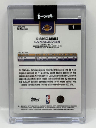2025-26 Topps Chrome Update LeBron James RayWave #1