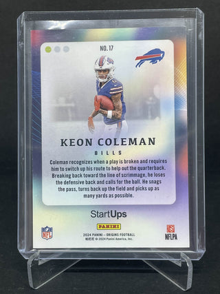 2024 Panini Origins Football StartUps Keon Coleman RC - No. 17