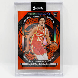 2024-25 Panini Obsidian Orbital Zaccharie Risacher Orange RC 42/99