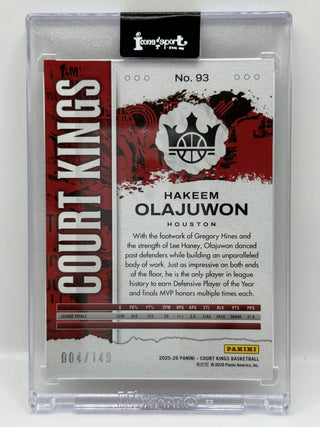 2025-26 Panini Court Kings Hakeem Olajuwon Ruby 004/149