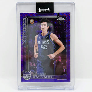 2025-26 Topps Chrome Update Maxime Raynaud Purple Geometric RC 41/75