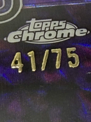 2025-26 Topps Chrome Update Maxime Raynaud Purple Geometric RC 41/75