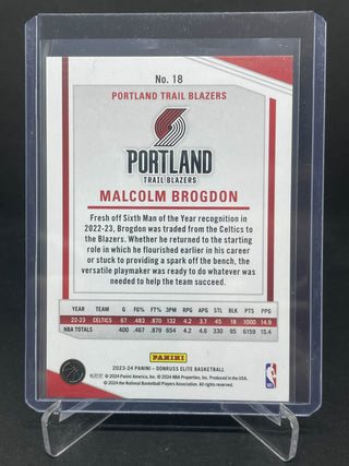 2023-24 Donruss Elite Malcom Brogdon International Hyper Red 15/88