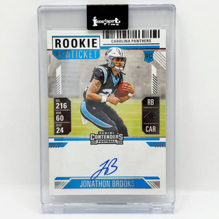 2024 Panini Contenders Jonathon Brooks Rookie Ticket Auto - No. 114