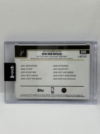 2025-26 Topps Flagship Victor Wembanyama/De'Aaron Fox New Duo Excels #300