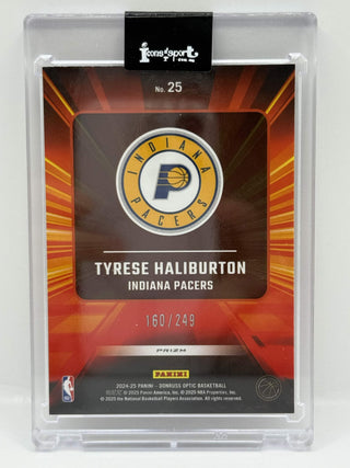 2024-25 Panini Donruss Optic Tyrese Haliburton Hyper Green Prizm 160/249