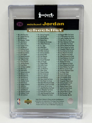 1995-96 Upper Deck Collectors Choice Michael Jordan Checklist #210