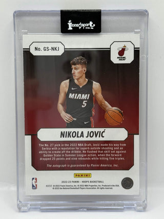 2022-23 Panini Hoops Nikola Jovic Great Significance Rookie Auto #GS-NKJ
