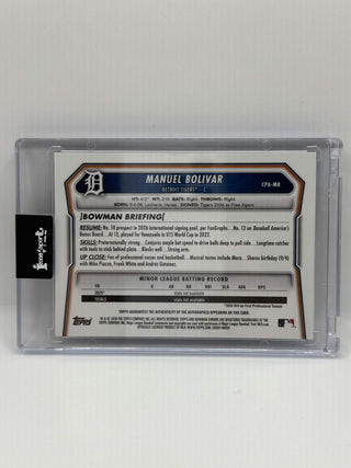 2026 Topps Bowman Chrome Manuel Bolivar Blue Seismic Auto 052/150