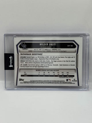 2026 Topps Bowman Chrome Wilder Dalis Fuchsia Shimmer Refractor 012/199
