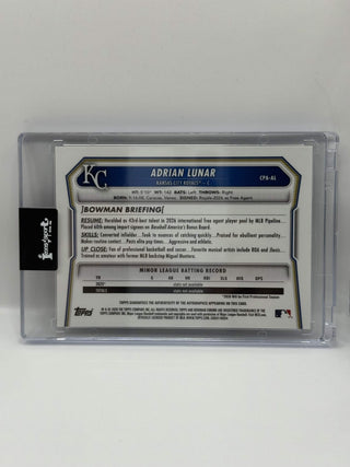 2026 Topps Bowman Chrome Adrian Lunar Auto #CPA-AL