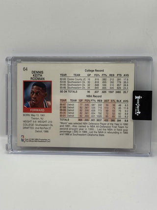 1991-92 NBA Hoops Dennis Rodman Defensive Player Of The Year #64