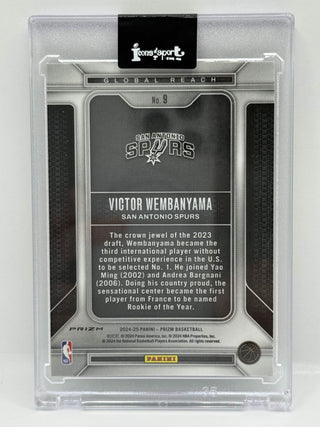2024-25 Panini Prizm Victor Wembanyama Global Reach Green - No. 9