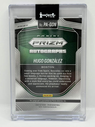 2025-26 Panini Prizm Hugo González Rookie Auto Silver #PA-GON