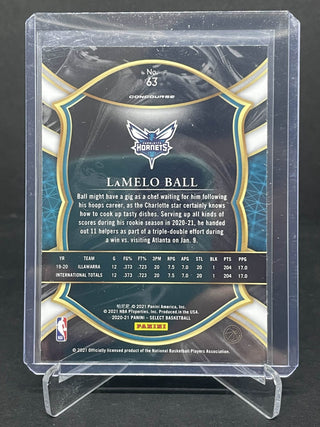 2020-21 Panini Select LaMelo Ball Concourse Blue RC - No. 63