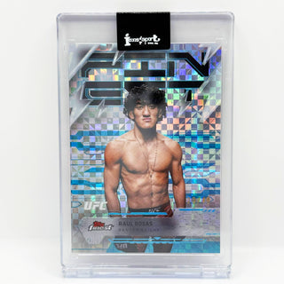 2025 Topps Finest UFC Raul Rosas Blue Checkerboard Refractor 23/49