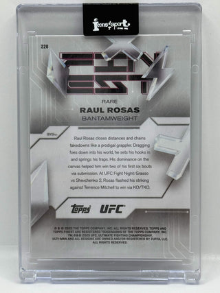 2025 Topps Finest UFC Raul Rosas Blue Checkerboard Refractor 23/49