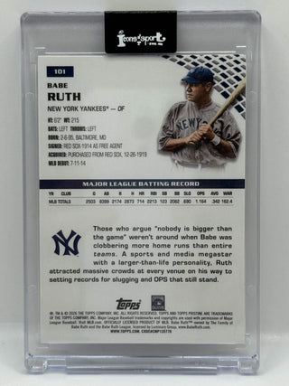 2026 Topps Pristine Babe Ruth Base #101
