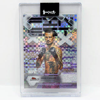 2025 Topps Finest UFC Sean O'Malley Purple Checkerboard Refractor 048/150