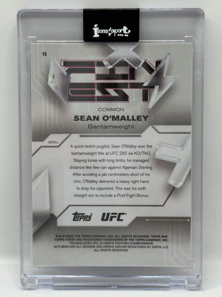2025 Topps Finest UFC Sean O'Malley Purple Checkerboard Refractor 048/150