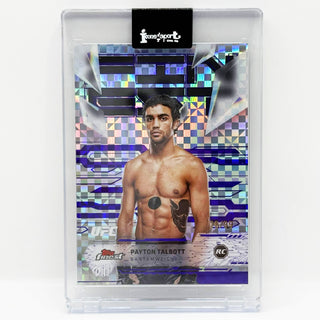 2025 Topps Finest UFC Payton Talbott Blue Checkerboard Refractor Rookie 26/99