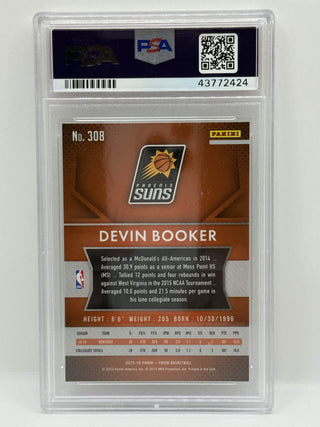 2015 Panini Prizm Devin Booker Rookie PSA Mint 9