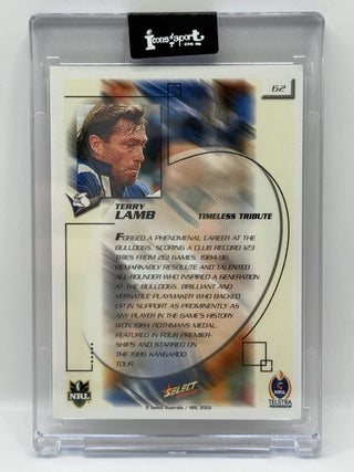 2002 Select NRL Challenge Terry Lamb Timeless Tribute Hand Signed #62