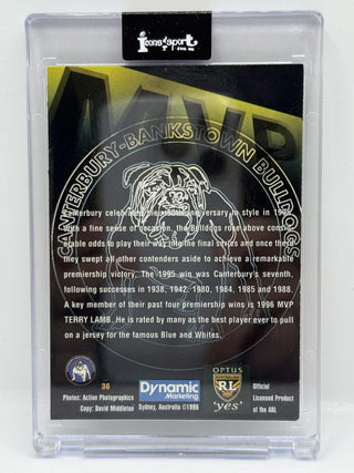 1996 Dynamic Series 2 Rugby League Terry Lamb Club MVP Hand Signed #36