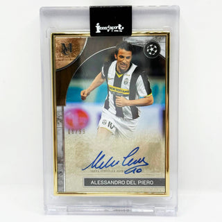 2025-26 Topps Museum Collection UEFA Club Competitions Alessandro Del Piero Gold Frame Auto 08/99
