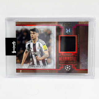 2025-26 Topps Museum Collection Club Competitions Lewis Miley Meaningful Materials Player Worn Patch Red 07/75