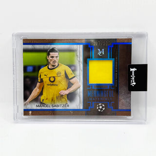 2025-26 Topps Museum Collection Club Competitions Marcel Sabitzer Meaningful Materials Player Worn Patch Blue 137/150