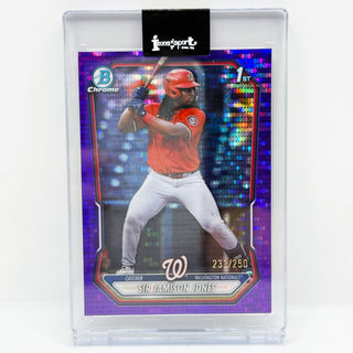 2026 Topps Bowman Chrome 1st Bowman Sir Jamison Jones Purple Pulsar 233/250