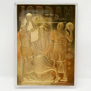 1995-96 Upper Deck Michael Jordan 23KT Genuine Gold Foil Triple Image 23,297/50,000 (Includes Case and Certificate)
