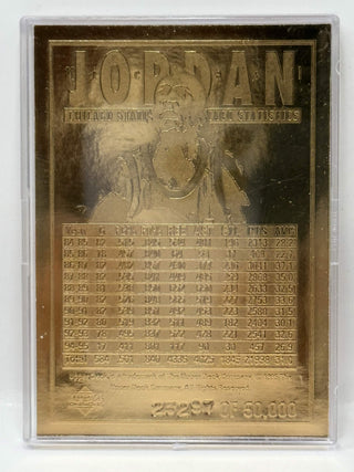 1995-96 Upper Deck Michael Jordan 23KT Genuine Gold Foil Triple Image 23,297/50,000 (Includes Case and Certificate)
