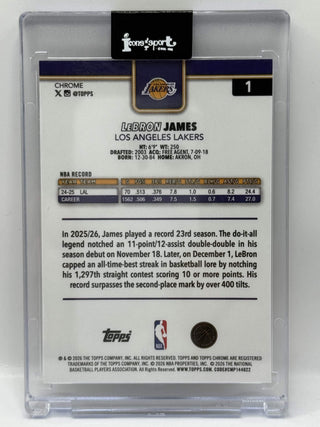 2025-26 Topps Chrome Update LeBron James X-Fractor #1