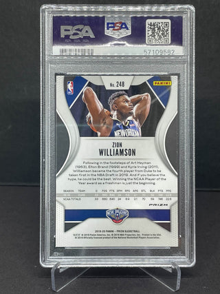 2019 Panini Prizm Zion Williamson Red/White/Blue Prizm Rookie PSA Gem Mint 10