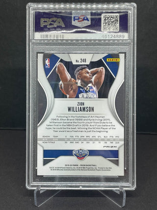 2019 Panini Prizm Zion Williamson Green Prizm Rookie PSA Mint 9