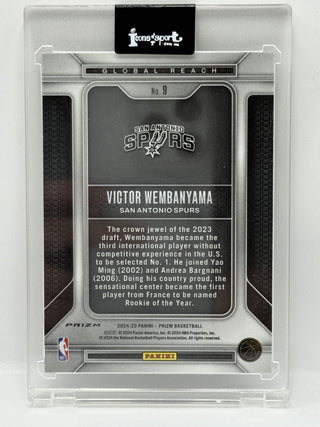 2024-25 Panini Prizm Victor Wembanyama Global Reach Silver - No. 9