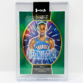 2024-25 Panini Select Neon Icons Shai Gilgeous-Alexander Green Prizm - No. 10
