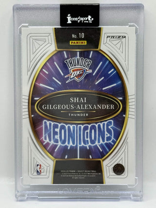 2024-25 Panini Select Neon Icons Shai Gilgeous-Alexander Green Prizm - No. 10
