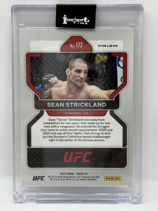 2022 Panini Prizm UFC Sean Strickland Silver Prizm RC - No. 112