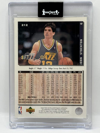 1994-95 Upper Deck Collectors Choice John Stockton Gold Holo Foil Signature #212