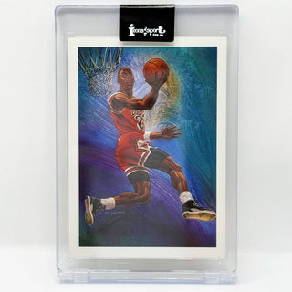1990-91 NBA Hoops Michael Jordan Illustrated Art Team Checklist #358