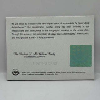 1992-93 Upper Deck Team MVP Michael Jordan Auto #TM5 (Includes Certificate of Authentication)