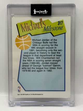 1991-92 NBA Hoops Milestones Michael Jordan - No. 317